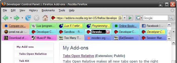 Span Firefox Tabs Across Multiple Rows