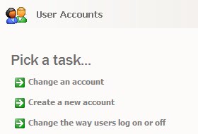 new user account