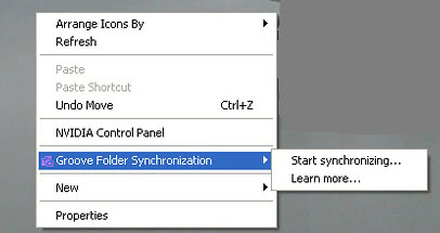 groove folder synchronization