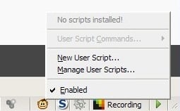no scripts installed