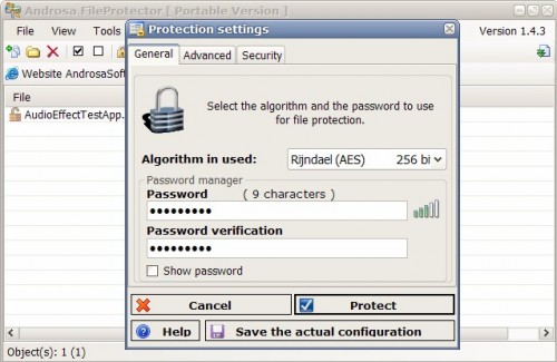 password protect files