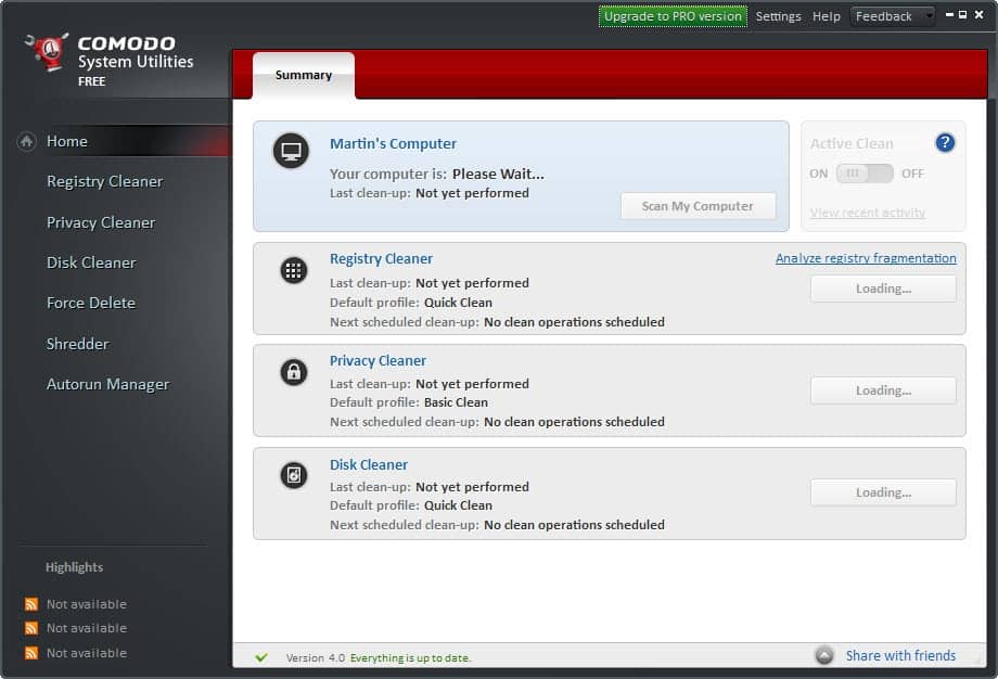 comodo system utilities