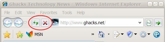 Internet Explorer 8 Address Bar Buttons - gHacks Tech News