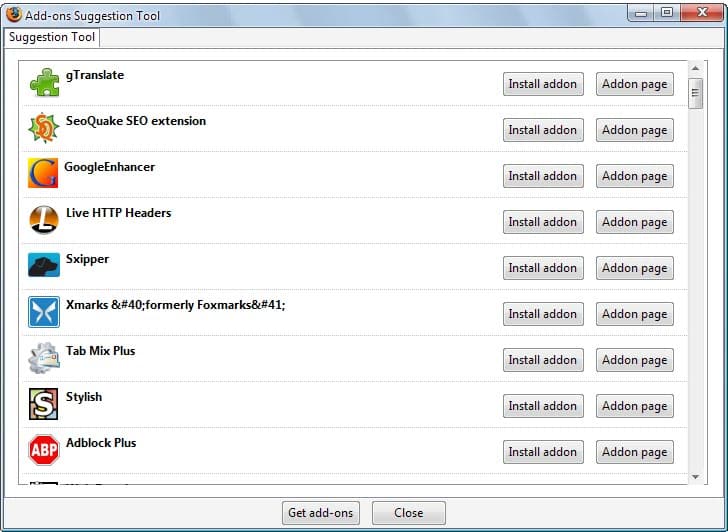 firefox addon suggestion
