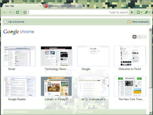 google chrome camo theme