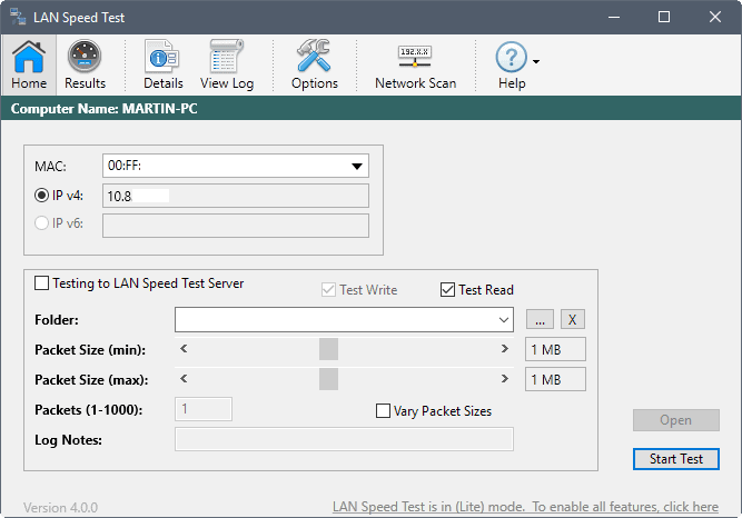 lan speed test