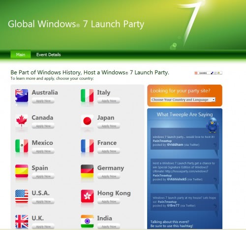 windows 7 launch party