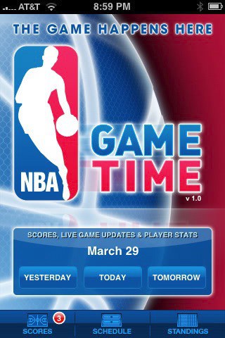 the nba app before the update