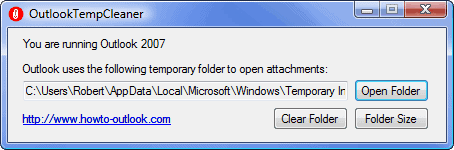 outlook temp cleaner