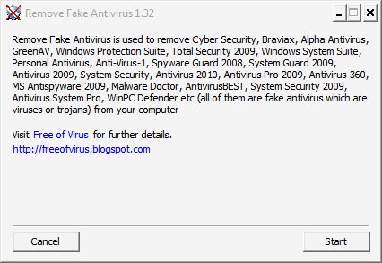 remove fake antivirus