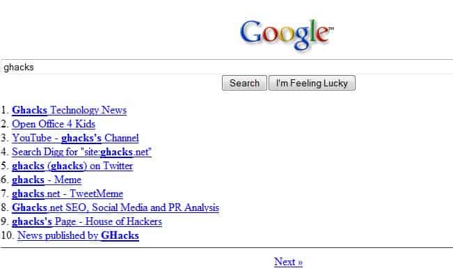 google search ie