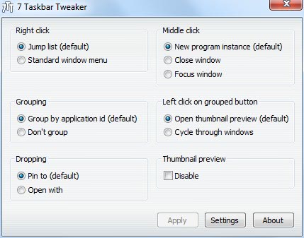 windows 7 taskbar tweaker