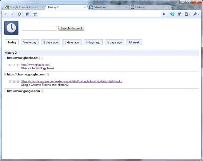 Google Chrome History Manager gHacks Tech News