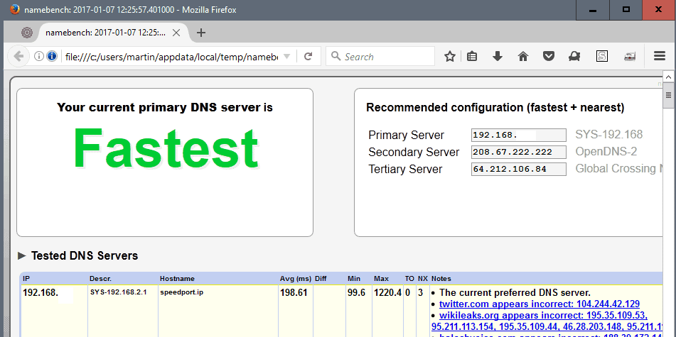 namebench results