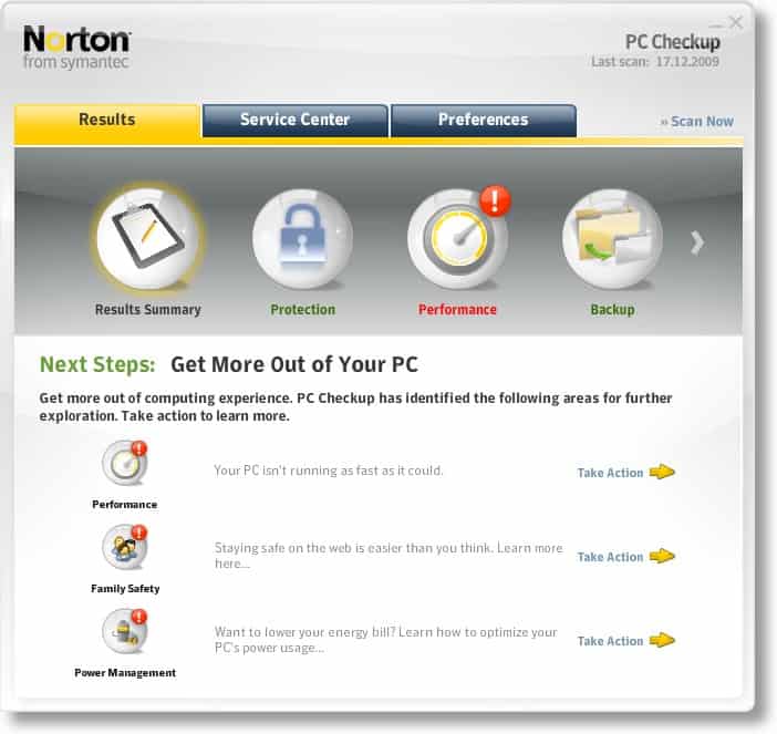 norton pc checkup review