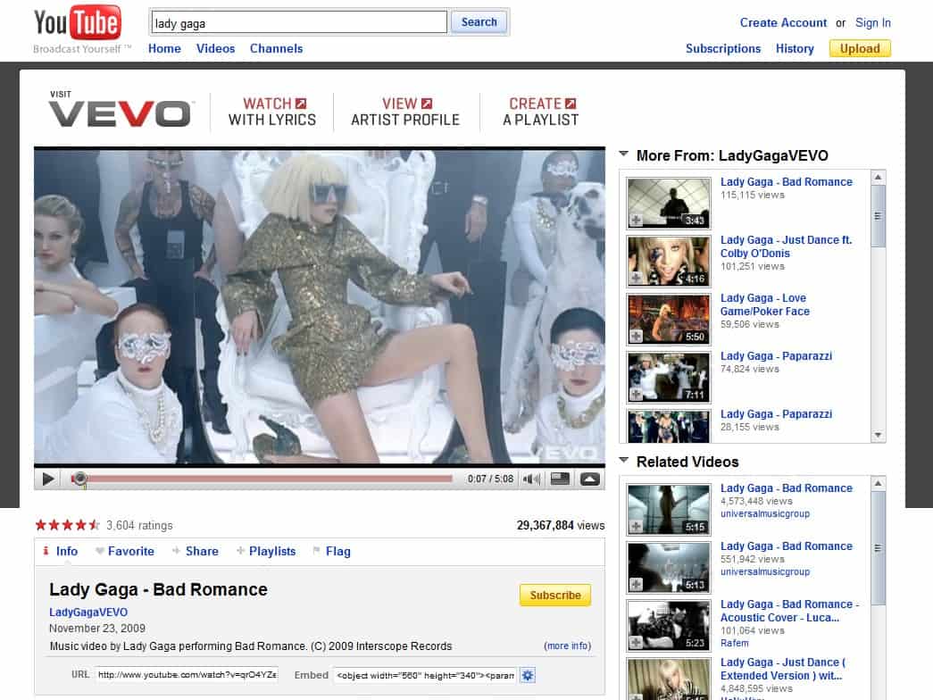 youtube vevo