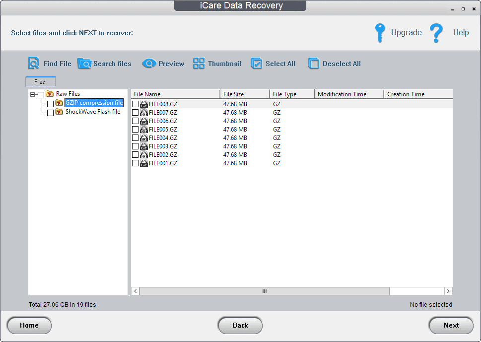 icare data recovery process