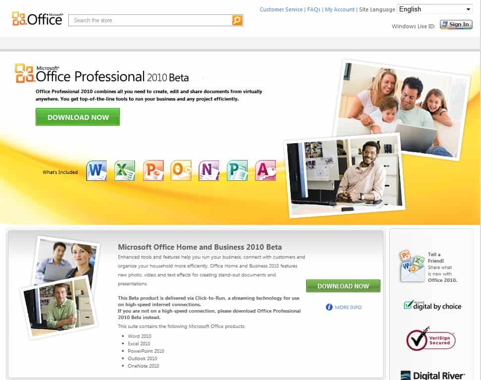 download microsoft home and business 2010