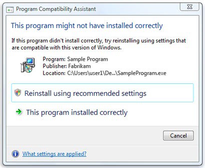 This Program Might Not Have Installed Correctly