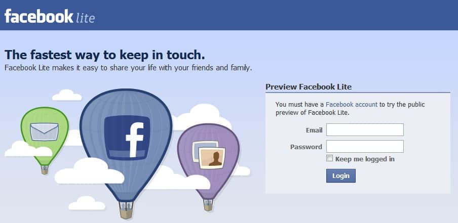 How to Log in Facebook Lite