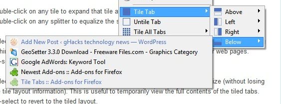 firefox display multiple sites in one tab