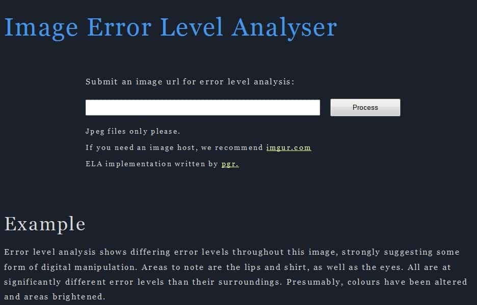 Image Error Level Analysis