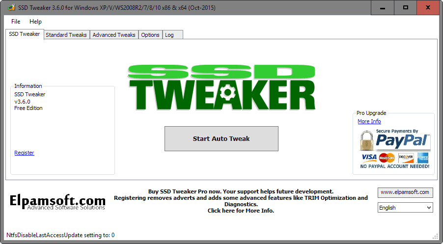 ssd tweaker auto tweak