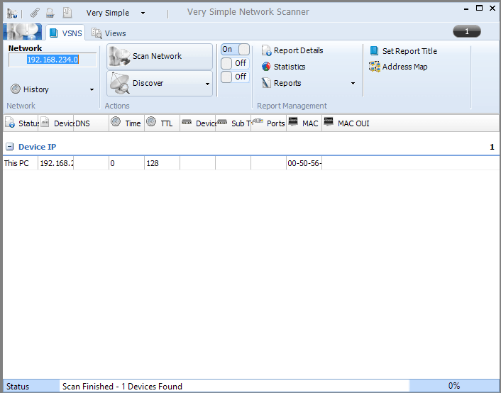 very simple network scanner