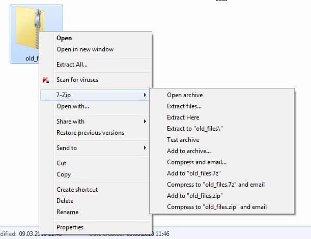 Configure The 7-Zip Windows Explorer Context Menu