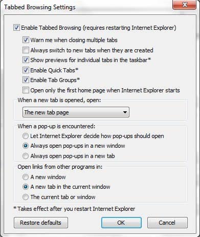 How To Disable Web Browser Windows 7 Taskbar Previews