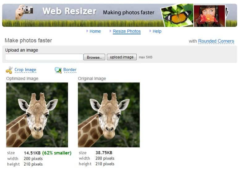 Optimize Pictures With Web Resizer - gHacks Tech News