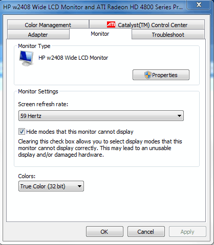 59 hertz refresh rate