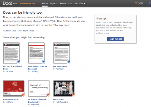 Microsoft And Facebook Launch Docs.com