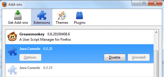 java console firefox