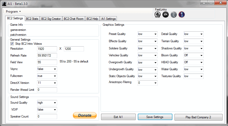 bad company 2 configuration