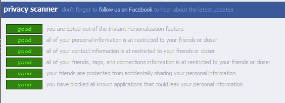 facebook privacy scan
