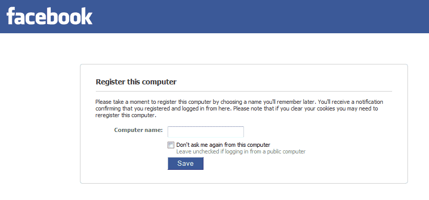 facebook register computer