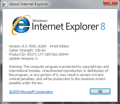 internet explorer update