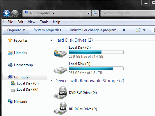 windows explorer navigation pane