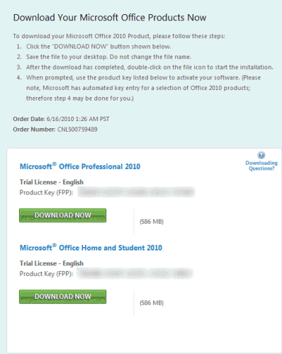 download microsoft office 2010