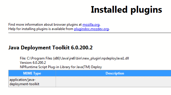 firefox installed plugins