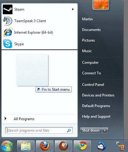 Pin Folders And Files To The Windows 7 Start Menu
