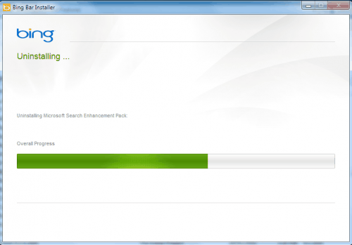 uninstall bing bar