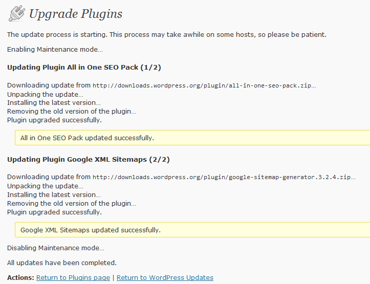 upgrade plugins