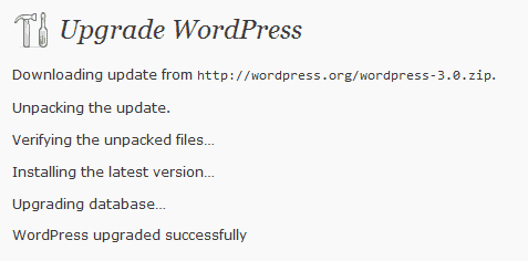 upgrade wordpress