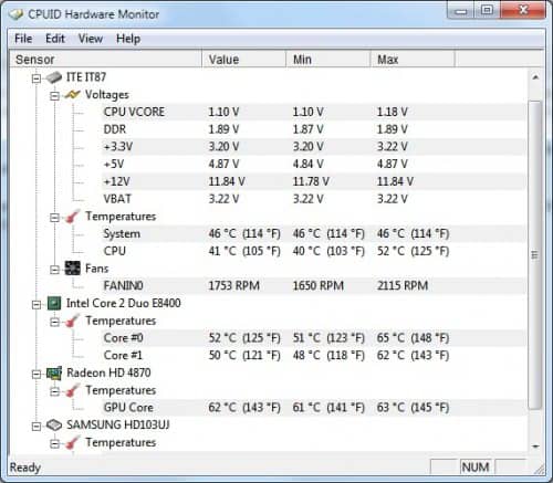 computer temperature monitor