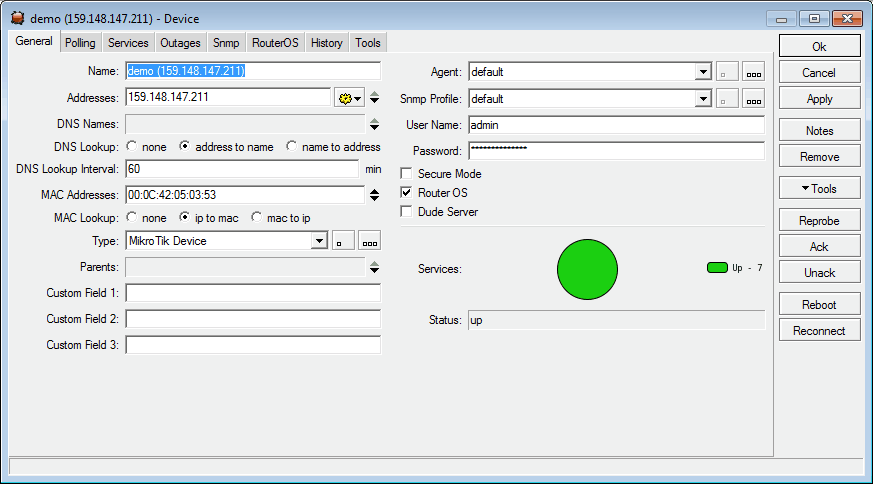 network device view