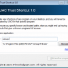 uac trust shortcuts