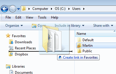How To Add Folders To Windows Explorer Favorites In Windows 7