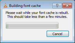 building font cache